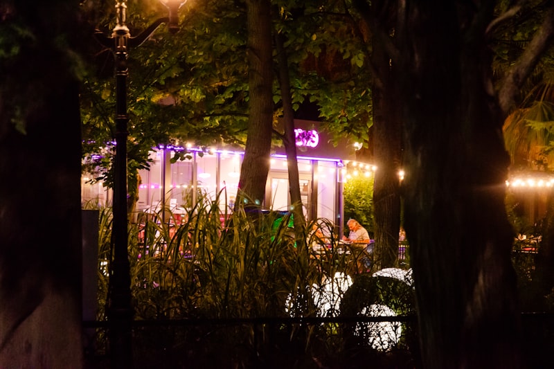 Guests dining together at a brightly lit restaurant