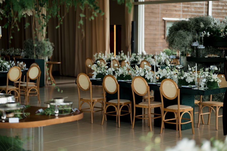 Wedding dinner: The rooftop terrace before and after event styling
